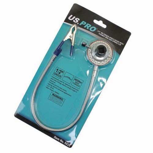 US PRO Tools 1/2" Torque Angle Gauge With Flexi Arm & Spring Clip 6828 - Picture 3 of 3