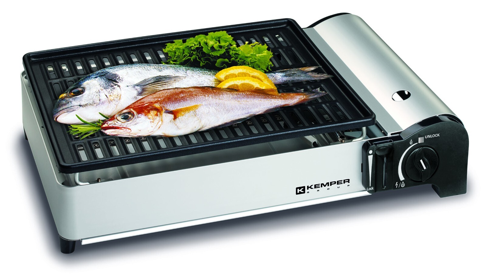 Kemper 104997 Barbecue a Gas 1.9kW (Piastra 27 x 34 cm)
