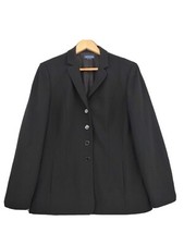 Ann Taylor Blazer Womens Large Black 4 Bottom Front Lined Taylor Style