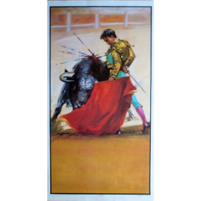STIERLAUF Torero Poster BALLESTAR Jungfrau LAMINOGRAPH 530X970 mm SOLER CCN-197