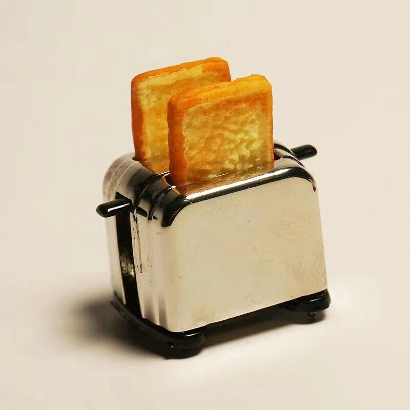 3PC Dolls House 1:12 Scale Miniatures Toaster Teapot Kitchenware Accessories - Image 2 of 4