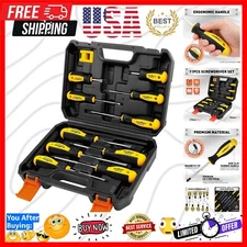 Versatile 11-Piece Precision Magnetic Screwdriver Set with Handle & Magnetizer