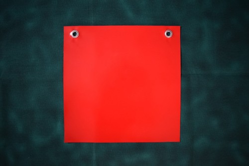 3 x Warnfahne rot LKW Plane Warnflagge Endfahne Schlussfahne Warnwimpel 30 x 30 - Bild 3 von 4