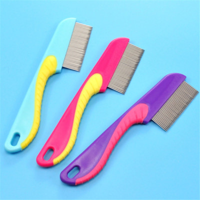 Pet Rake Comb Hair Grooming Trimmer Dog Cat Stainless Steel Pins Cleaning ToolYR