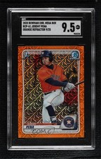 2020 Bowman Mega Box Orange Mojo Refractor 9/25 Jeremy Pena SGC 9.5 Mint+ b4d
