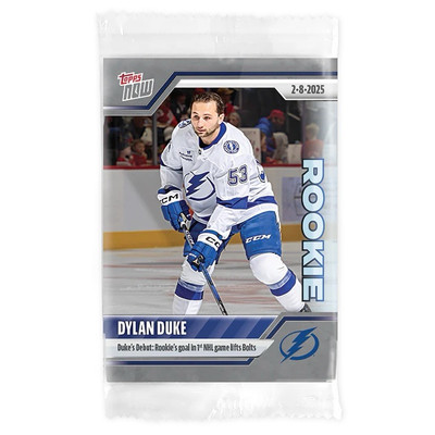 2024-25 NHL TOPPS NOW  Sticker #113   Dylan Duke RC   Tampa Bay Lightning  