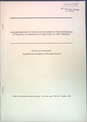 The distributon of the damage caused by the earthquake in Valdivia in relation t