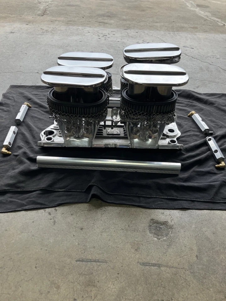 8-дюймовые стеки с впрыском топлива Old School Hilborn с направляющими и фитингами - Изображение 4 из 4