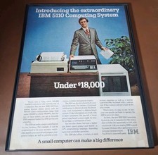 IBM Computer System 5110 Print Ad Framed 8.5x11 1977 Promo