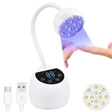 Mini U V LED Nail Lamp with 3 Timers and LCD Display,36W Cordless Flash Cure ...