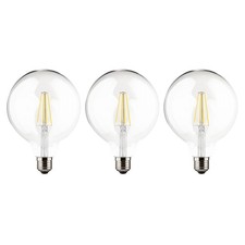 3 x Müller-Licht LED Filament G125 Globe 7W = 60W E27 klar 806lm warmweiß Ra>90