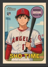 SHOHEI OHTANI ANIME TRIBUTE/ ART CARD *  2018  HERITAGE "SHO TIME" ROOKIE CARD *