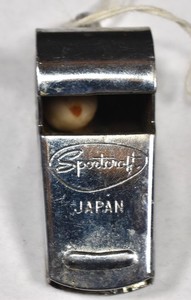 Vintage Sportcraft Chrome Whistle Metal Pea Coach Referee Police Made in Japan