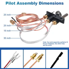 10002265 Propane Gas Pilot Assembly for HHT for Majestic/Temco/Vermont Castings