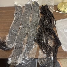 24in Box Braid Crochet Hair 4packs Dark Brown