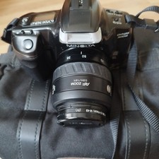 Minolta Dynax 300si, obiettivo 35 70 mm, fotocamera reflex analogica, custodia fotocamera