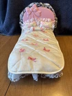 Barbie Ribbon and Roses Bedroom Playset Bed Headboard + bedding VTG Mattel 1987