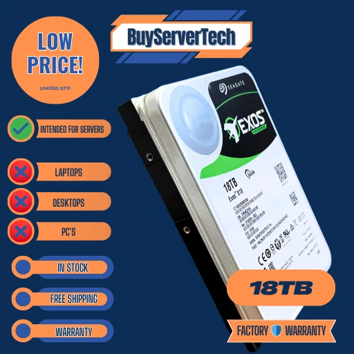 Seagate Exos X18 ST18000NM004J 18TB 7.2K SAS 12Gb/s 3.5" Enterprise HDD 0 Hours - Image 2 of 3