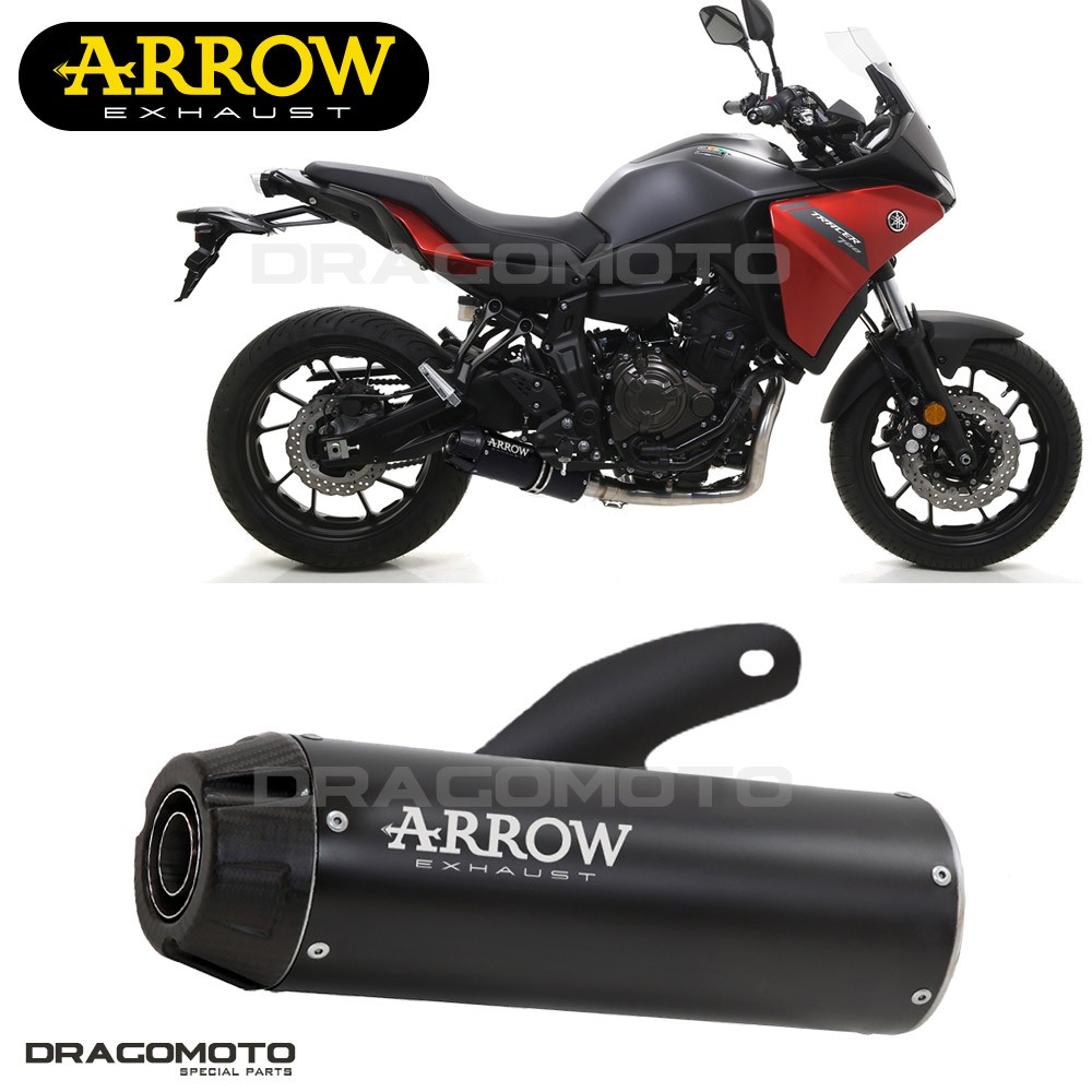 Silencieux YAMAHA TRACER 700 2020 ARROW Jet Race pot d'échappement noir homologué pour moto routière