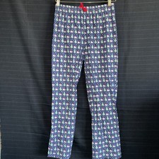 Vineyard Vines Kids Whale Christmas Tree Santa Hat Pajama Pants Blue Large 16