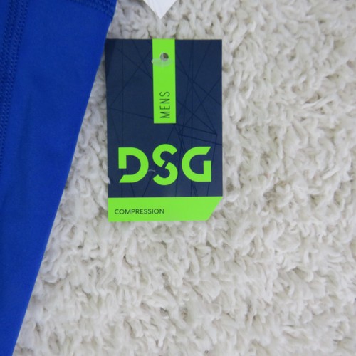 DSG Compression Tight Pants Mens Large Blue Surf The Web Pocket Athletic Gym - Picture 3 of 14