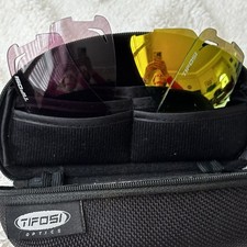 Tifosi Optics Podiun Cycling Sunglasses Case with 2 Sets Interchangeable Lenses.