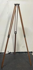 Antique Wood Brass Tripod Rochester Optical Co 1900s Estate Find EUC Light 40”