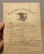 CIVIL WAR DISCHARGE 5th New York Light Artillery John Dudrey at Harpers Ferry WV