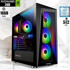 iBuyPower ARGB Gaming PC Intel i7 16GB RAM 512GB SSD GPU 2GB WIFI 6  Win11