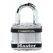 Master Lock M5kasts Padlock, Keyed Alike, Standard Shackle, Square Stainless