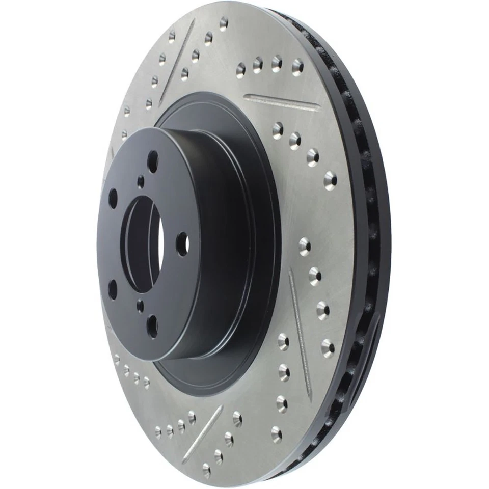 Rotor de freno delantero derecho StopTech 127.47021R perforado para Subaru Forester 2009-18 Foto 3 de 4