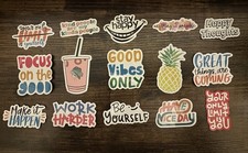 Lot of 15 Positive Affirmation Stickers Smile Happy Love