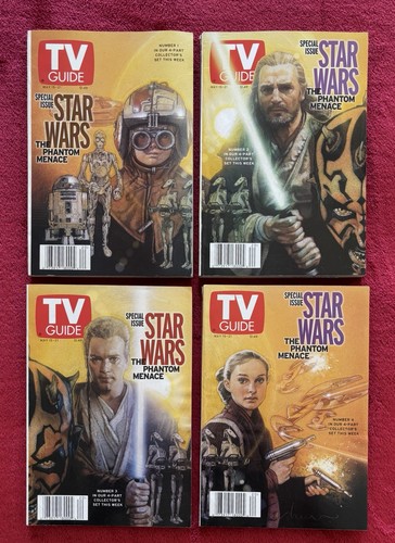 STAR WARS THE PHANTOM MENACE 1999 ORIGINAL TV GUIDES - COLLECTORS SPECIAL ISSUES