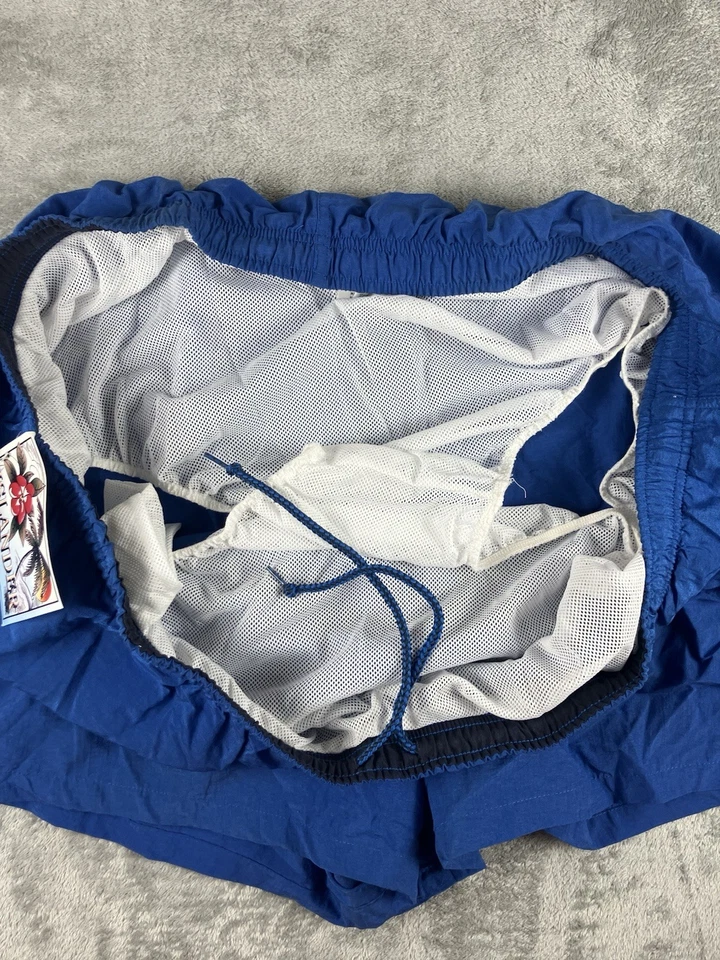 Vintage 90s Islander Royal Blue Swim Trunks Board Shorts 4XL NEW WITH TAGS - Image 4 of 4