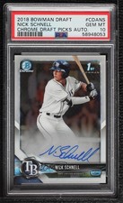 2018 Bowman Draft Chrome Pick Nick Schnell #CDA-NS PSA 10 GEM MT Auto w3h
