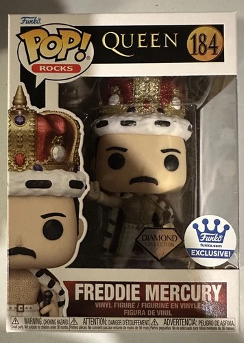 FREDDIE MERCURY QUEEN Funko Pop Rocks #184 Exclusive Diamond Edition