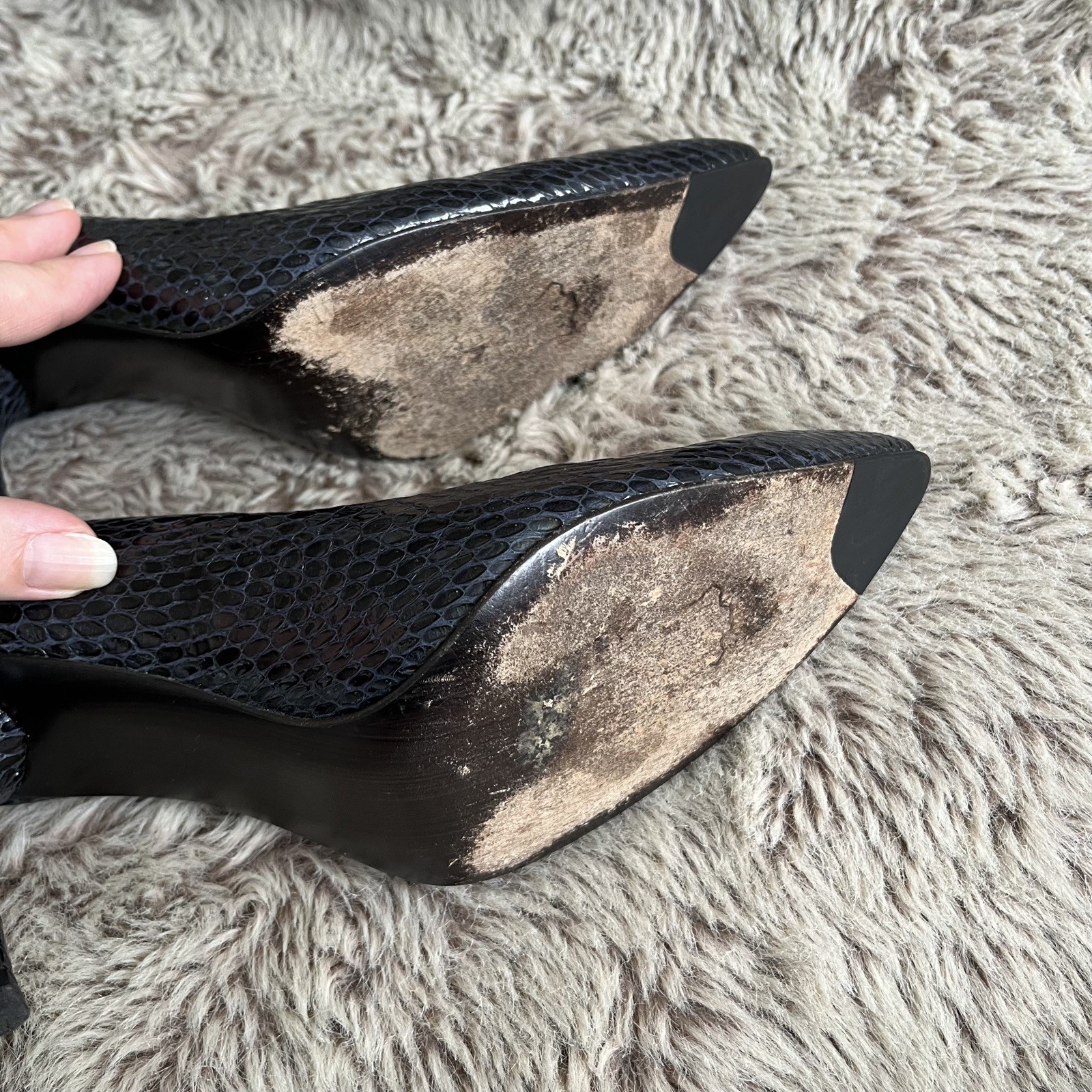 Stuart Weitzman Python Snakeskin Pumps US Size 8.5 - image 6