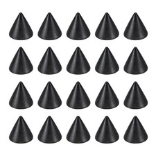 30x30mm Natural Wood Cone Ring Holder 20 Pack, Black