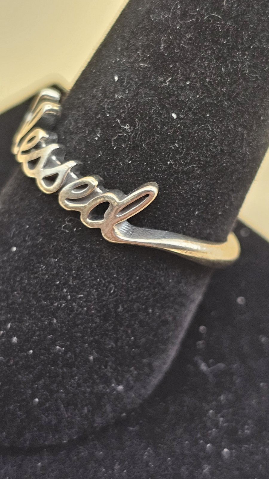 James Avery, Blessed Ring, Cursive Ring, 925 Ster… - image 2