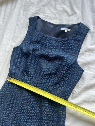 Anna Thomas Dress 8 Navy Blue Pencil Sleeveless Work Office corporate Rrp $898 - Picture 13 of 16