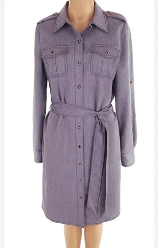 Abito camicia safari con cintura Tory Burch taglia 2 blu