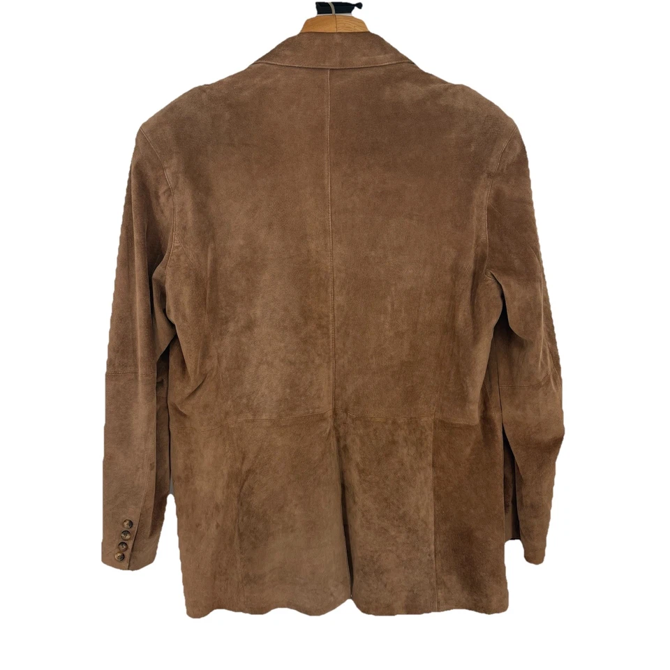 Orvis Mens Blazer Cut Suede Jacket 48L Brown Outdoor Old Money Preppy Heritage - Image 3 of 4
