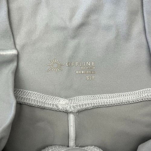 Pantalones cortos deportivos Offline By Aerie blancos entrecruzados delanteros Real Me para mujer talla S - Imagen 2 de 6