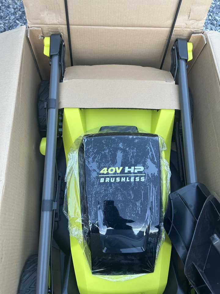 RYOBI 40V HP sin escobillas 20 pulgadas Batería inalámbrica caminar detrás empujar herramienta cortacésped solamente. Foto 3 de 4