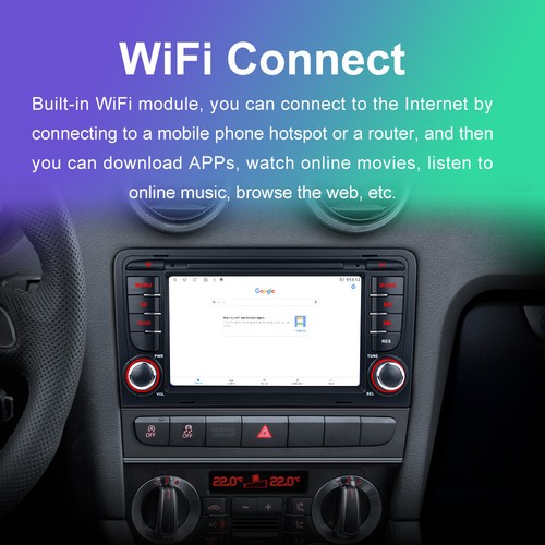 For Audi A3 2003-2013 S3 RS3 CarPlay Android13 Car Radio Stereo GPS Navi WIFI FM - Picture 6 of 17