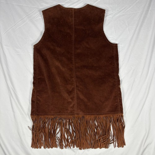 Alberta Ferretti Corduroy Vest Western Rodeo Tassles Horses Womens 8 - Picture 4 of 13