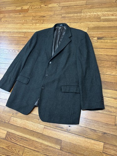 Brooks Brothers Mens Blazer Jacket Size 46L Green Lambswool 2 Button Sport Coat - Picture 3 of 11