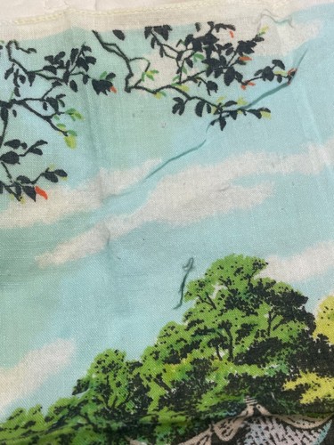 Pañuelo Hangzhou Vintage 11" en tamaño algo desvanecido y desgastado como se muestra - Imagen 6 de 12