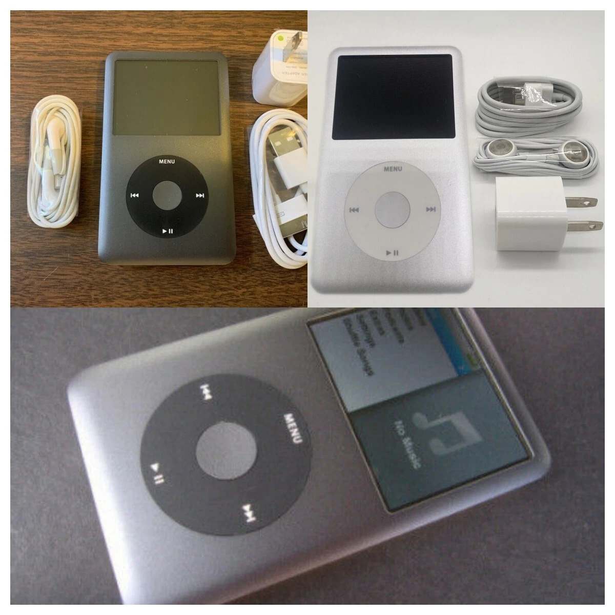 Apple IPOD CLASSIC 160GB 7TH GENERATION A1238 Silver/Black &DATA CABL (ORIGINAL)