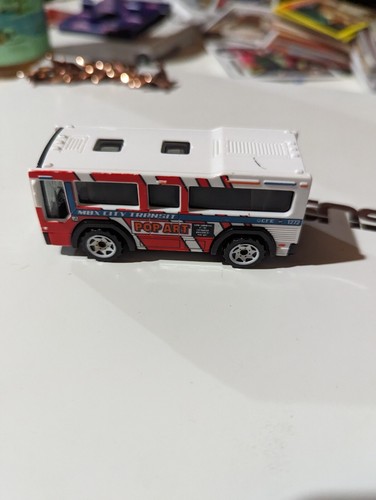 Matchbox Car City Bus MBX City Transit POP ART Loose 2004 - Picture 2 of 9